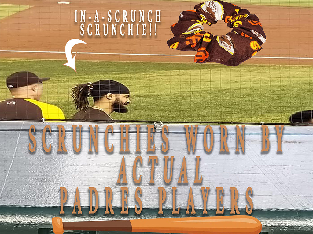 San Diego Padres™ Baseball Scrunchies